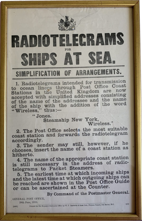 radio telegrams postal notice